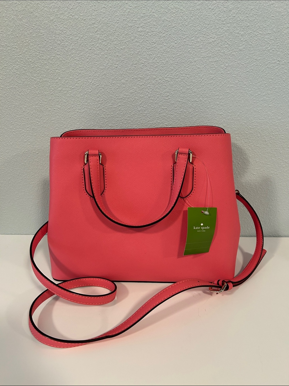 Pink Kate Spade Structured Tote Handbag with Detachable Strap - Picture 4 of 8